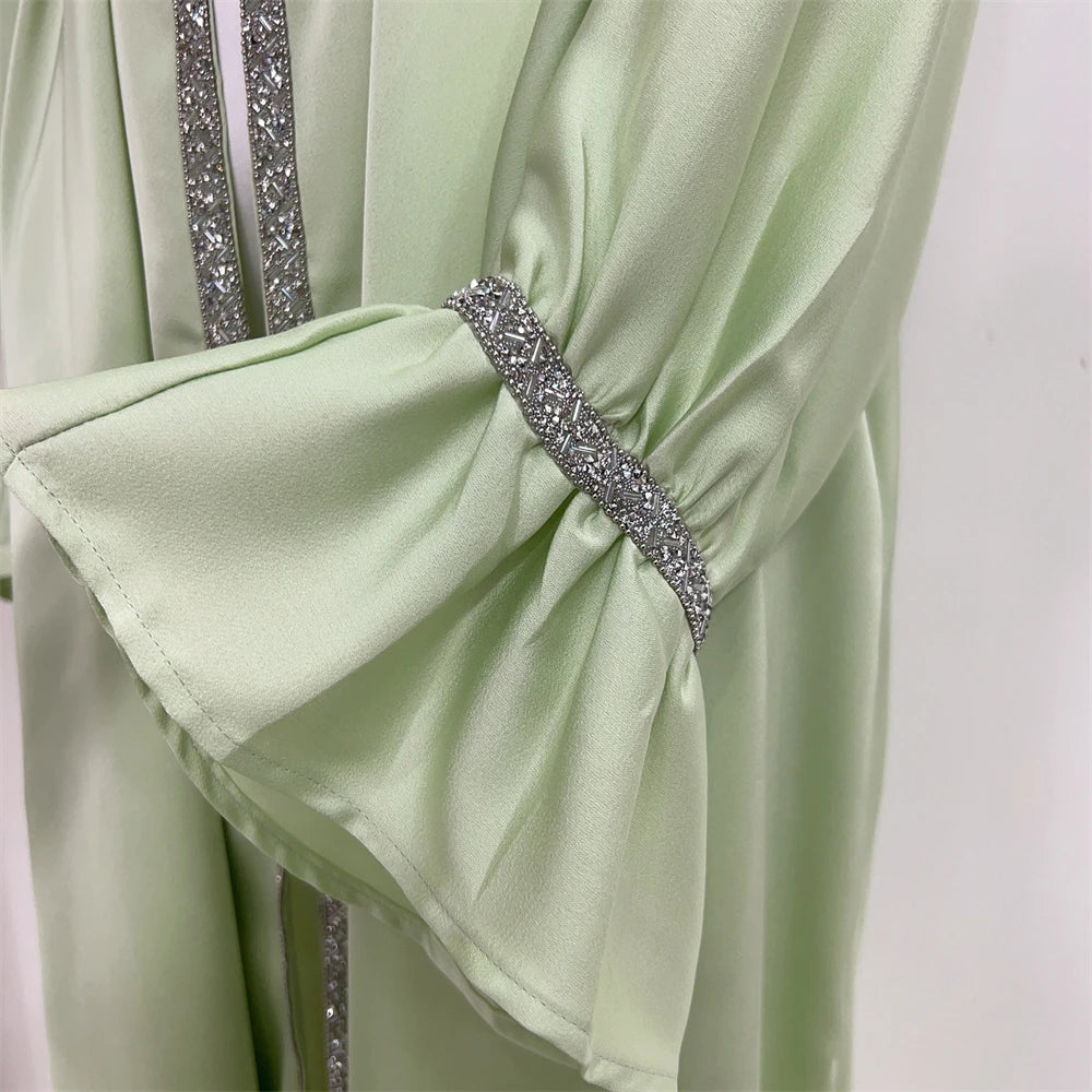 Velora Satin Open Abaya