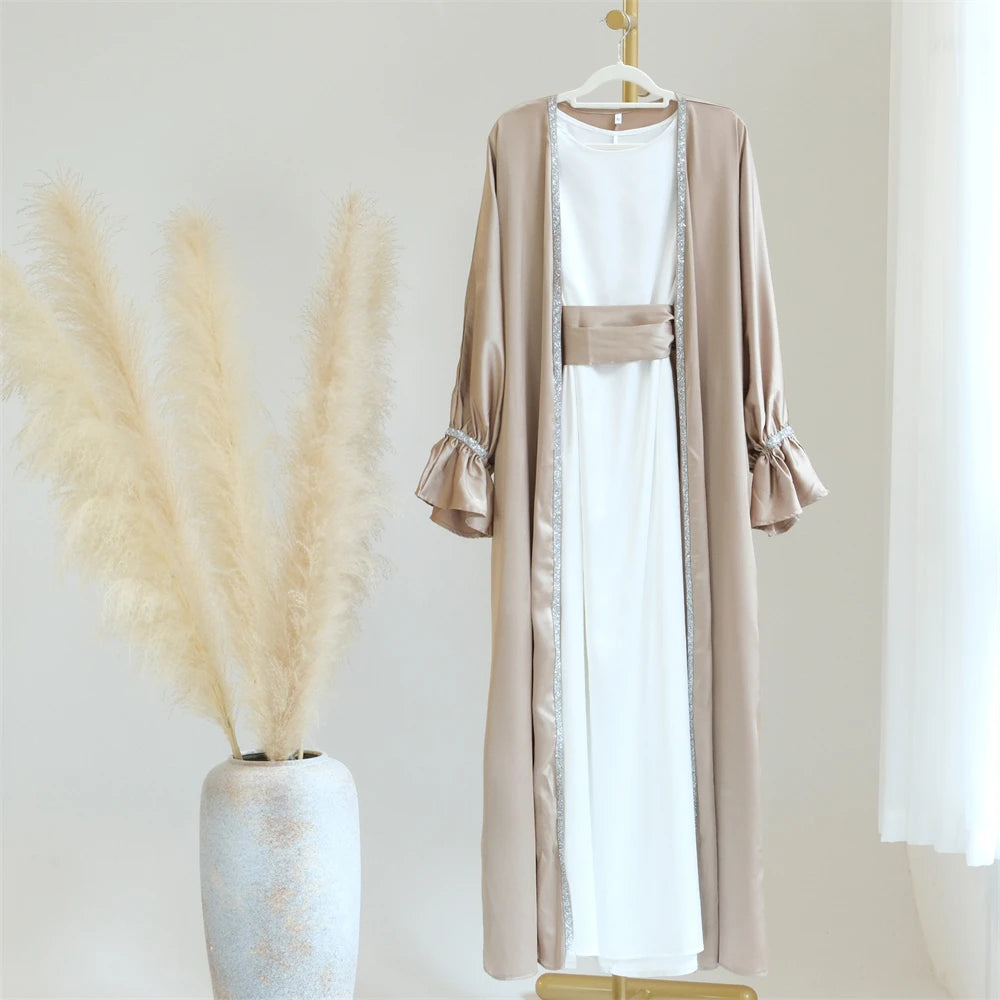 Velora Satin Open Abaya