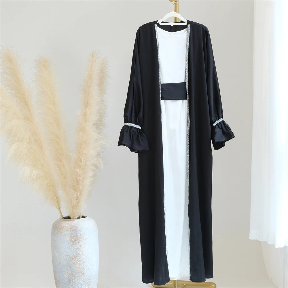 Velora Satin Open Abaya