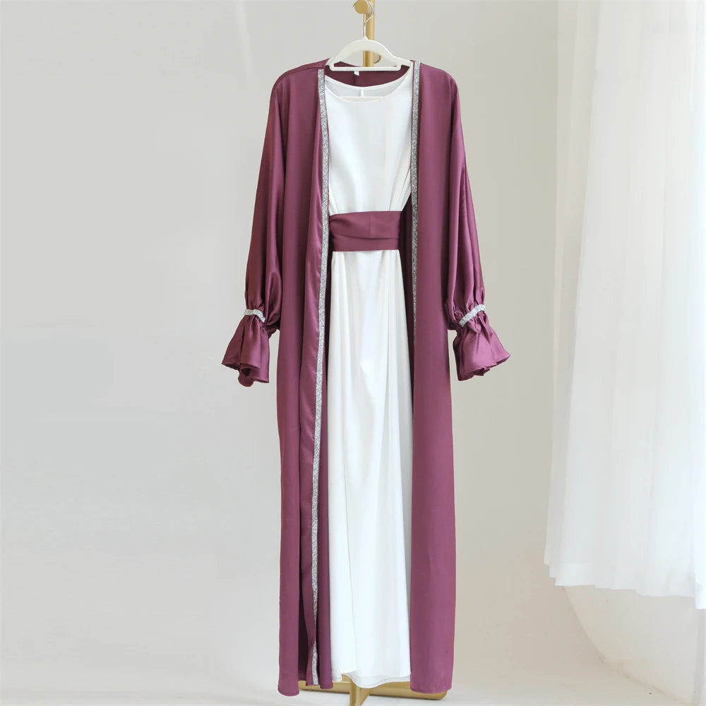 Velora Satin Open Abaya